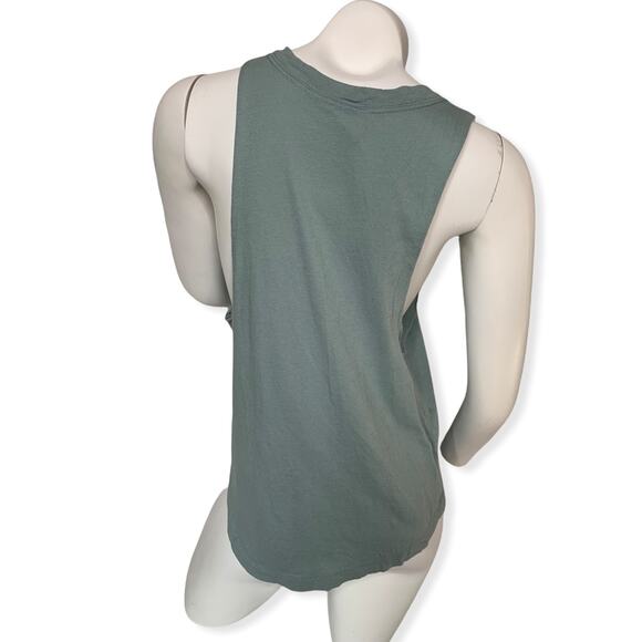 PINK Victoria's Secret soft teal sleeveless tank muscle tee Small - Picture 2 of 5